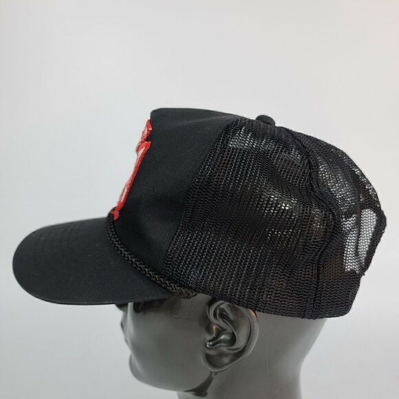 Vintage Snapback Messena New York Fire Department Hat Patch Cap Black - Picture 4 of 6